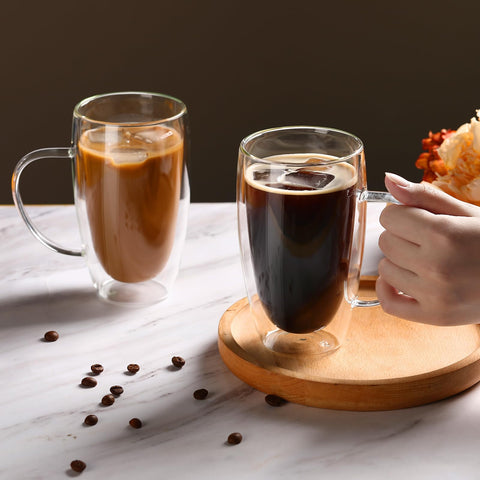 Wells 2-pack 15oz borosilicate glass close-up revealing clarity