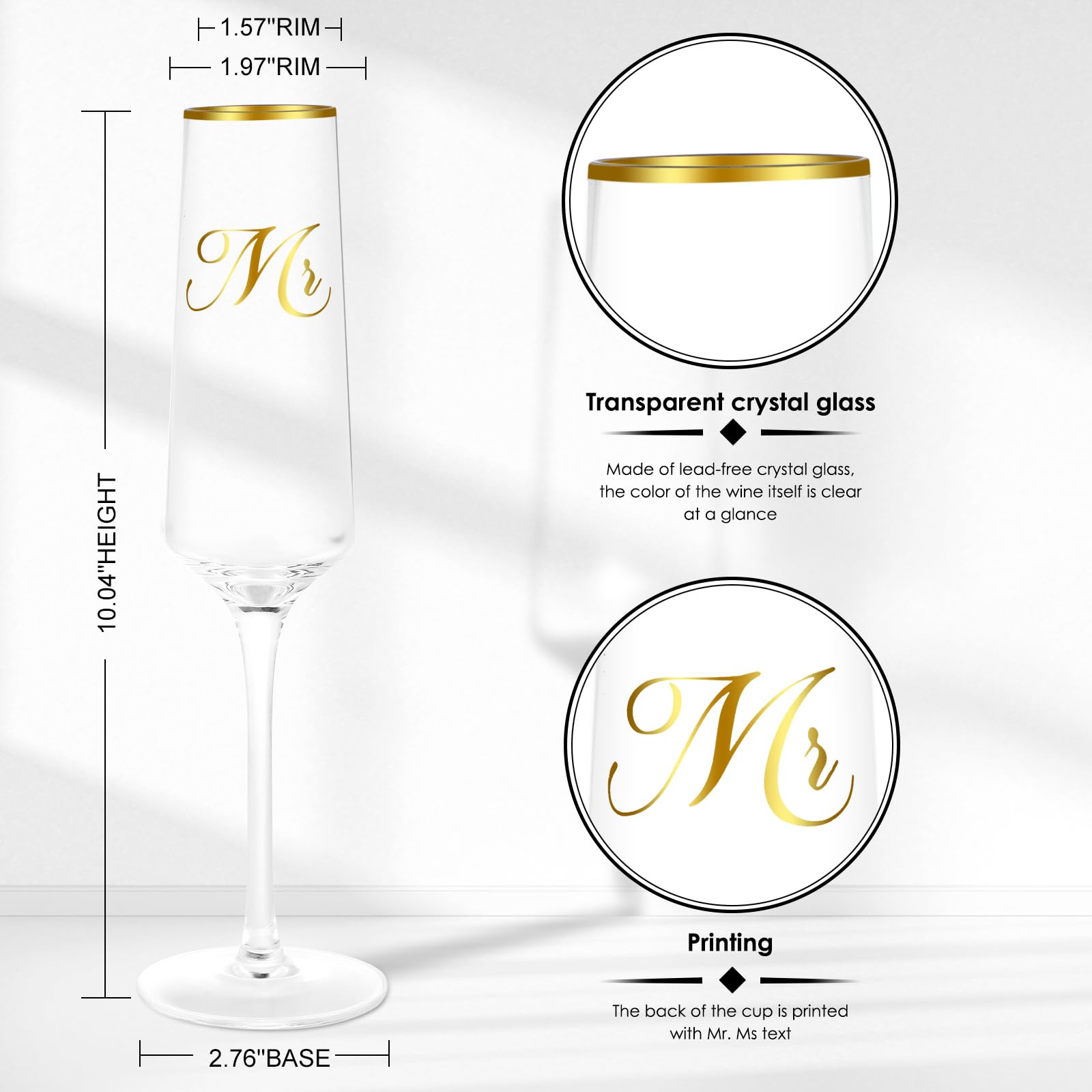 Wells bride and groom toast crystal glasses ideal keepsake for anniversaries