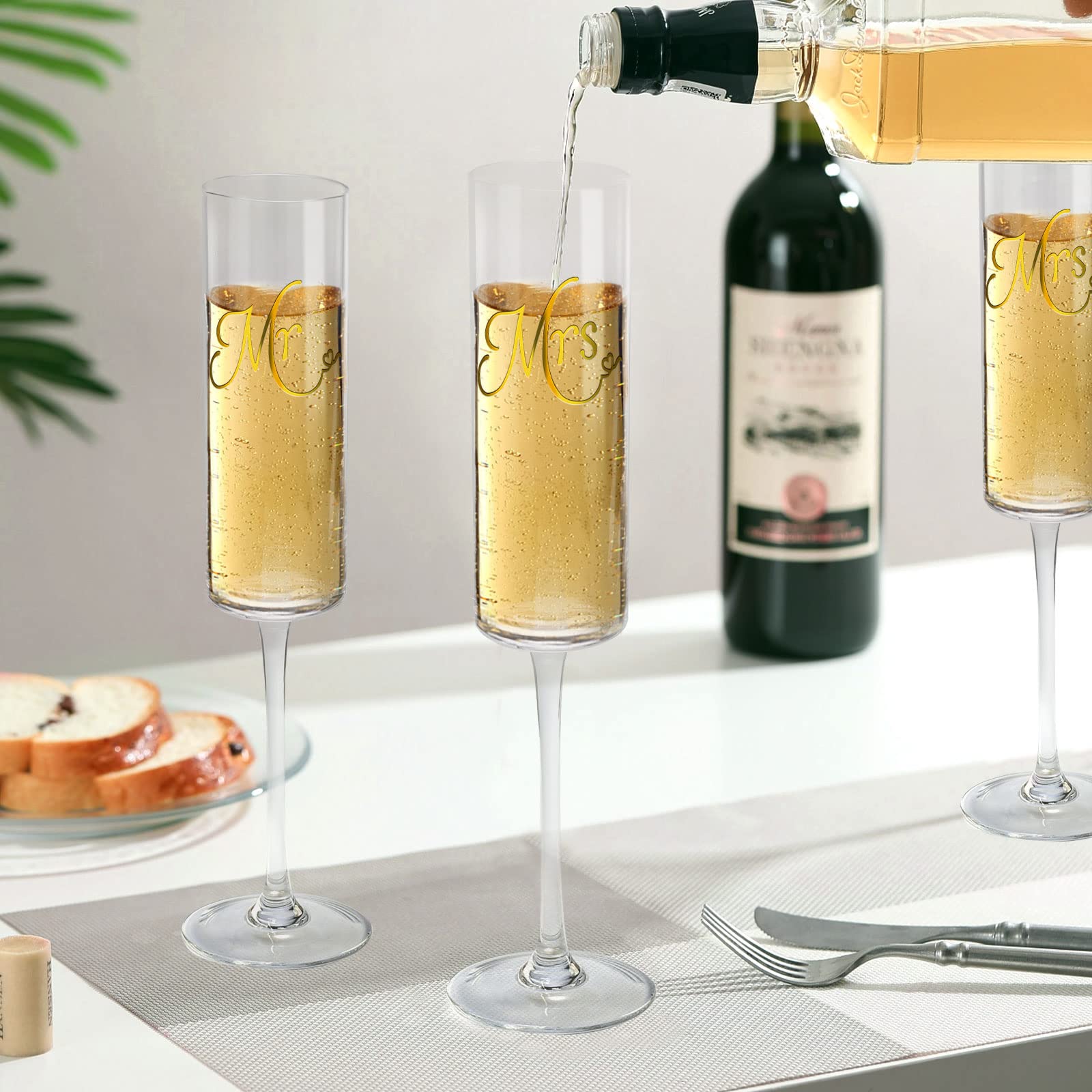 Wells elegant stemware designed for long-lasting keepsake toasts.
