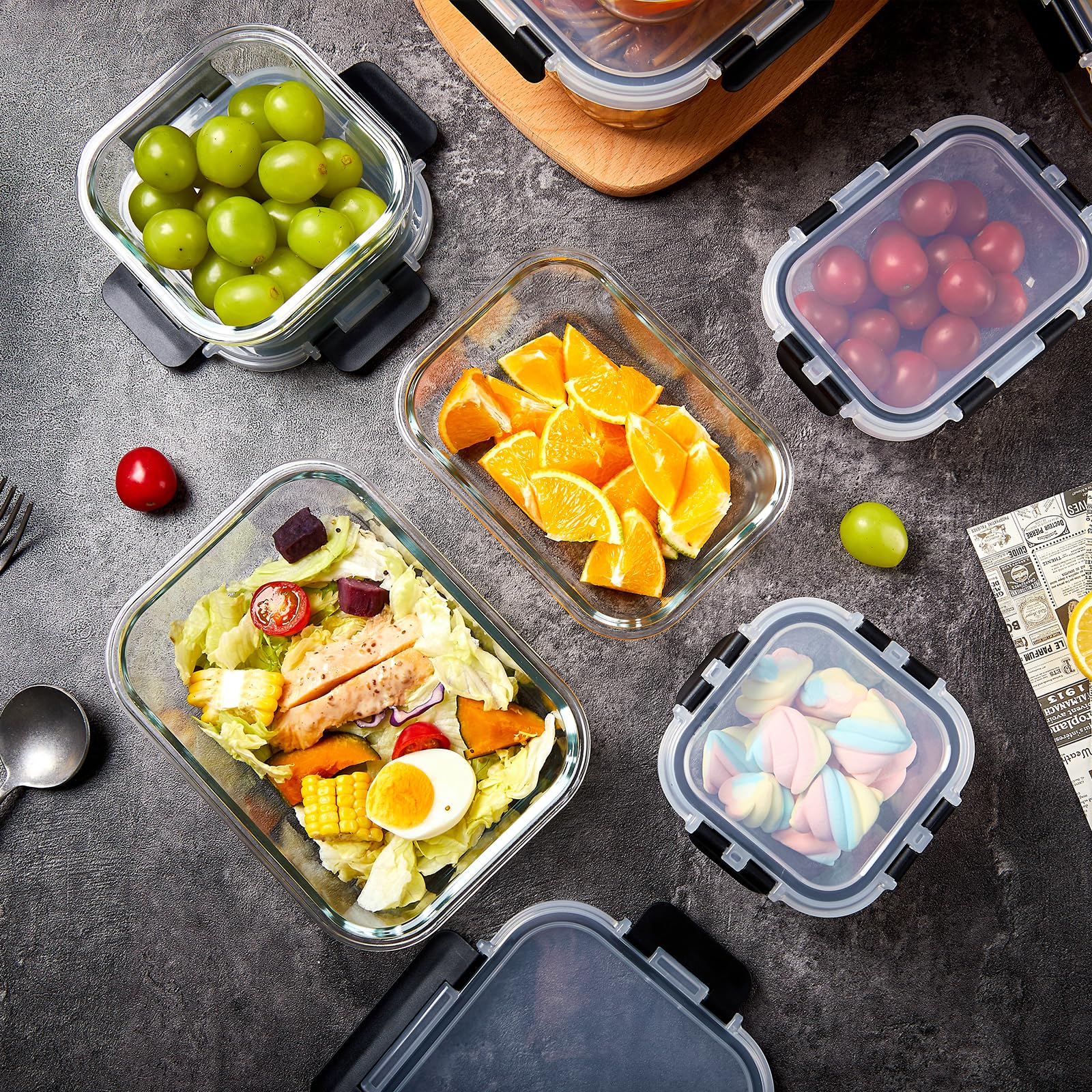 Wells glass meal prep 1230ml container great for bulk prepped meals