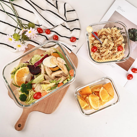 Wells glass meal prep 1510ml container provides large capacity for family meals
