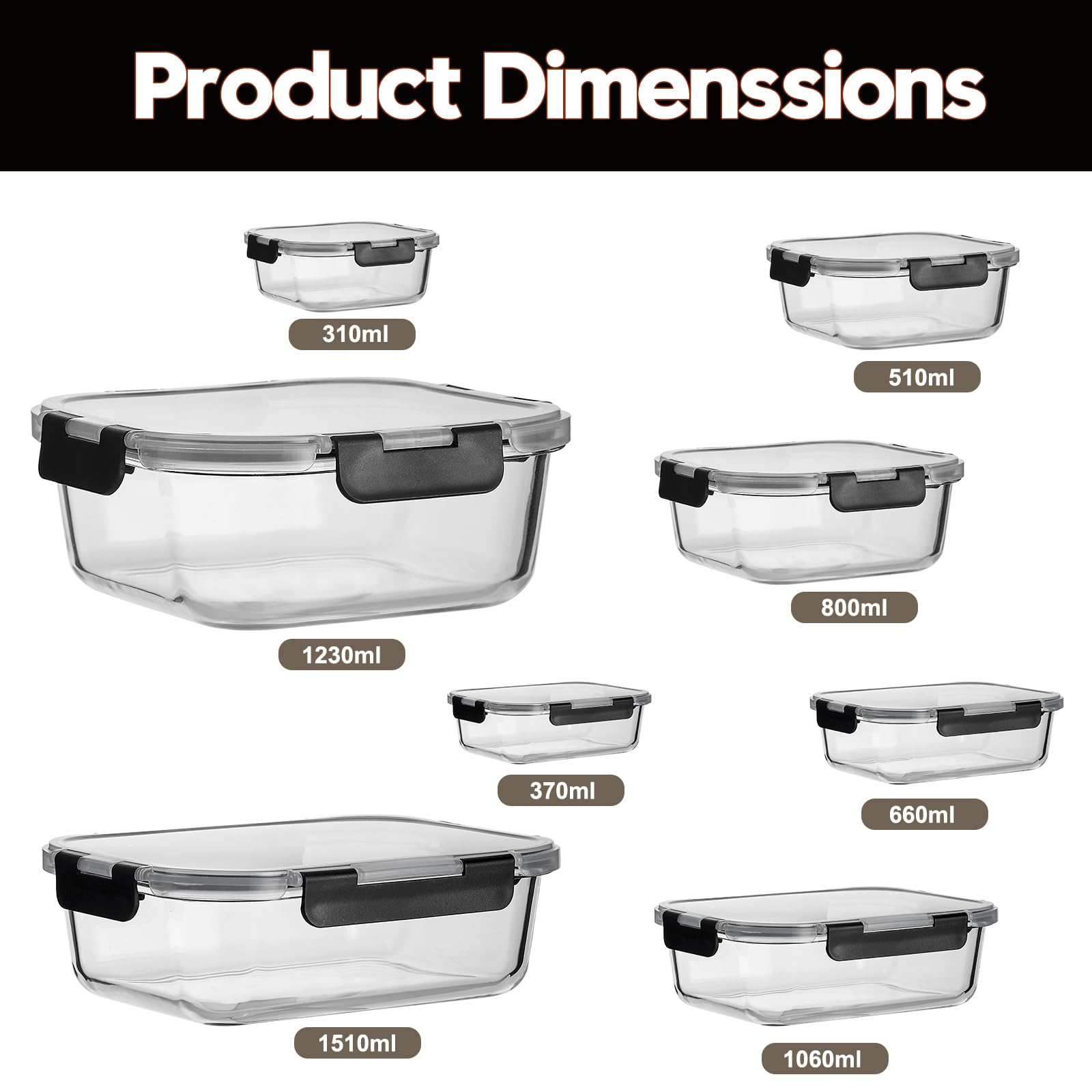 Wells glass meal prep 370ml container showing compact portioning for snacks and lunches
