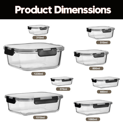 Wells glass meal prep 370ml container showing compact portioning for snacks and lunches