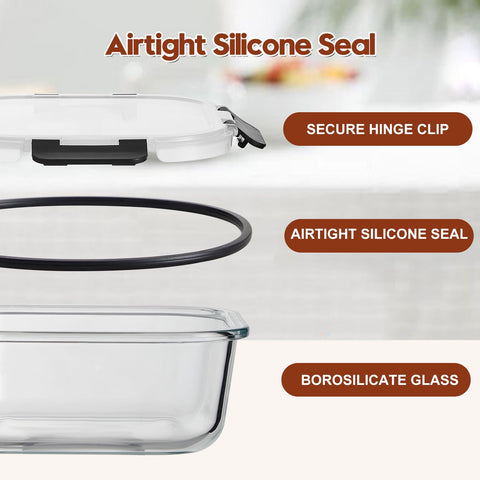 Wells glass meal prep lids with locking system prevent leaks and spills