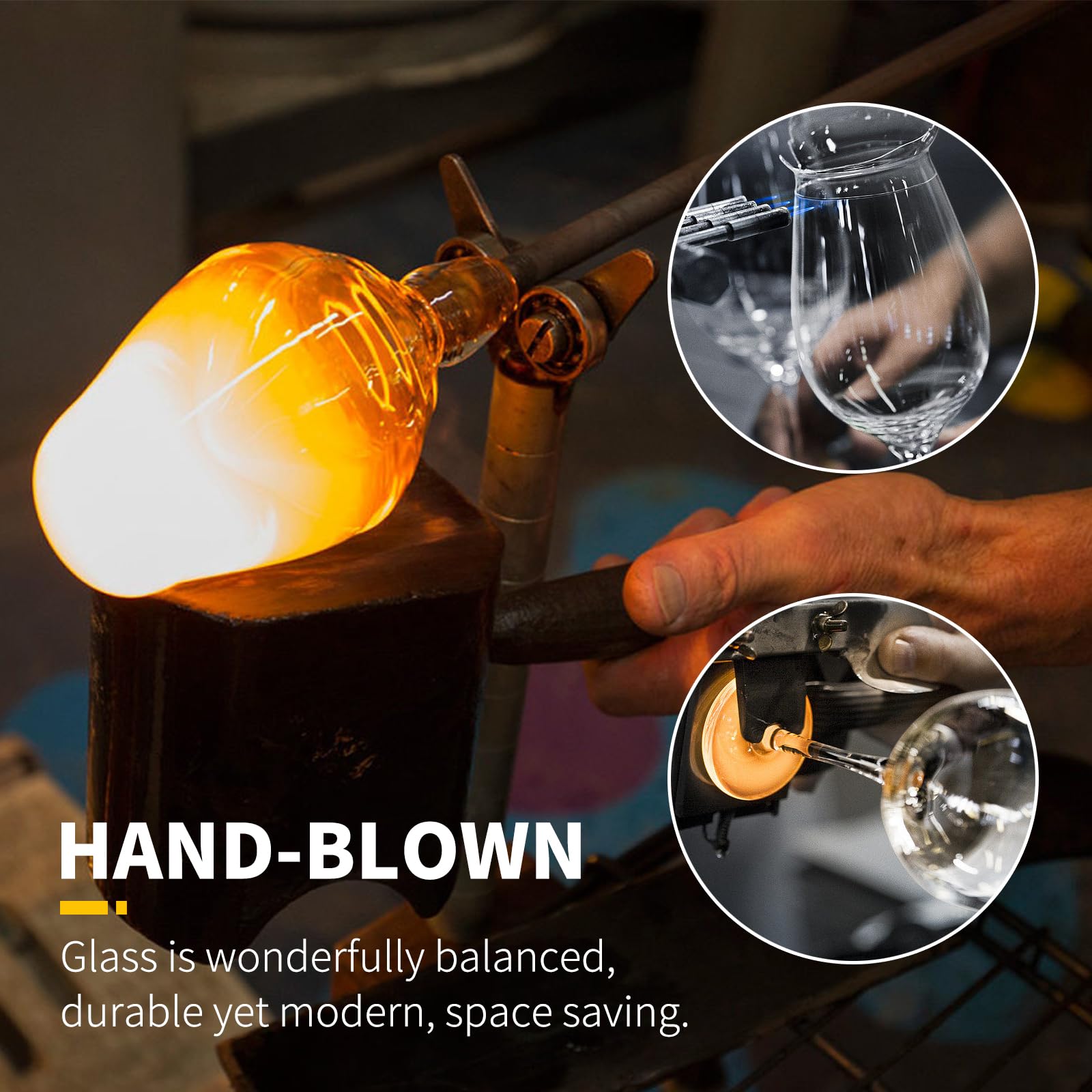Wells handmade lead-free crystal hand blown by artisans