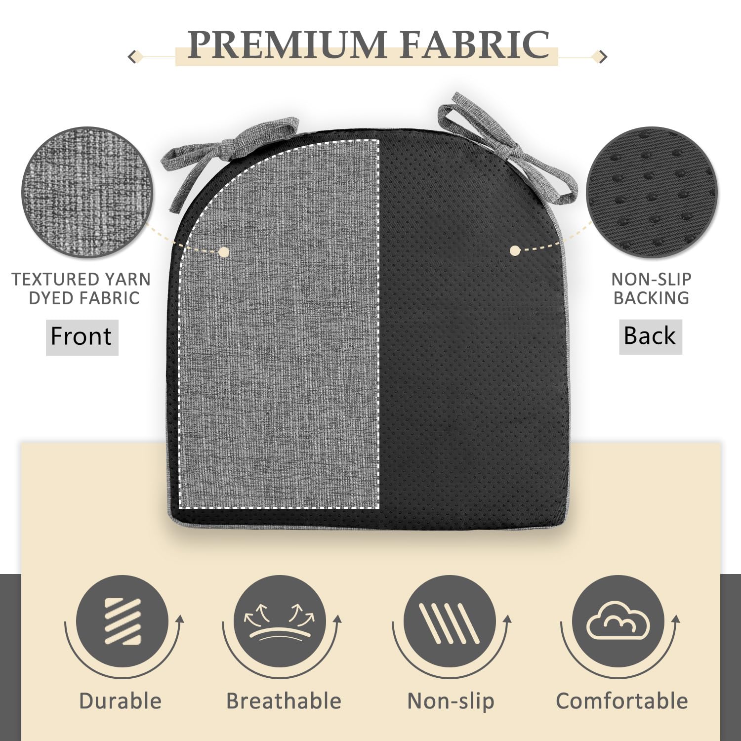 Wellsin 2-inch dense foam delivers extra support and comfort.