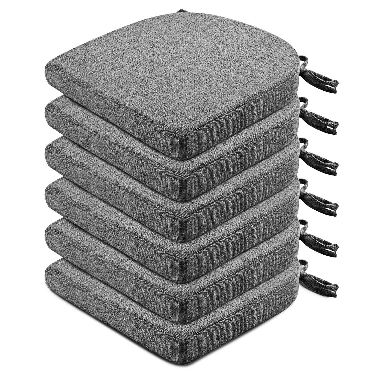 Wellsin chair cushions 6-pack for dining chairs with comfortable padding and stable placement.