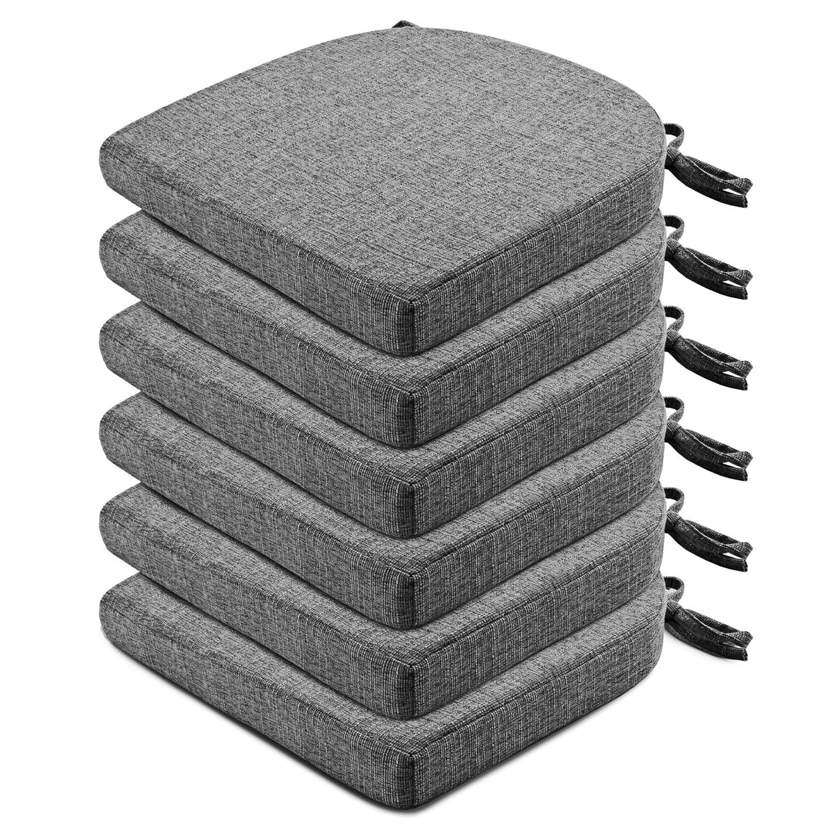Wellsin chair cushions 6-pack for dining chairs with comfortable padding and stable placement.
