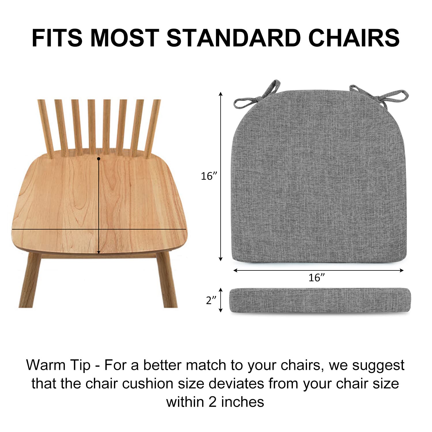 Wellsin easy-care cushions suit indoor dining, kitchen, and living spaces.