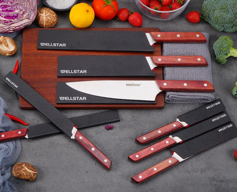 WellSTAR Knife Edge Guard 5.5-inch fits mid-size knives to prevent dulling.