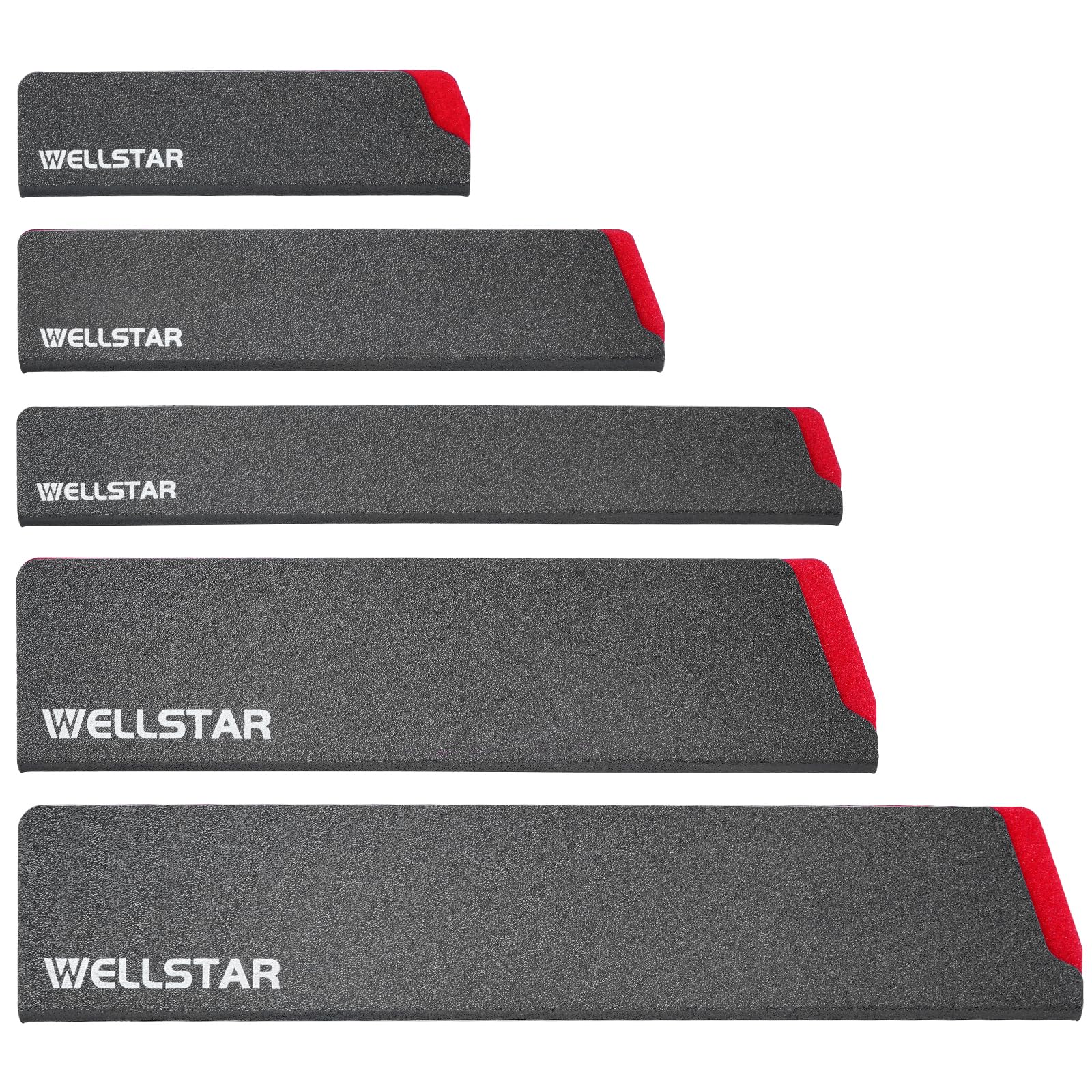 Wellstar knife edge guards five-piece pack for safe storage in the kitchen.