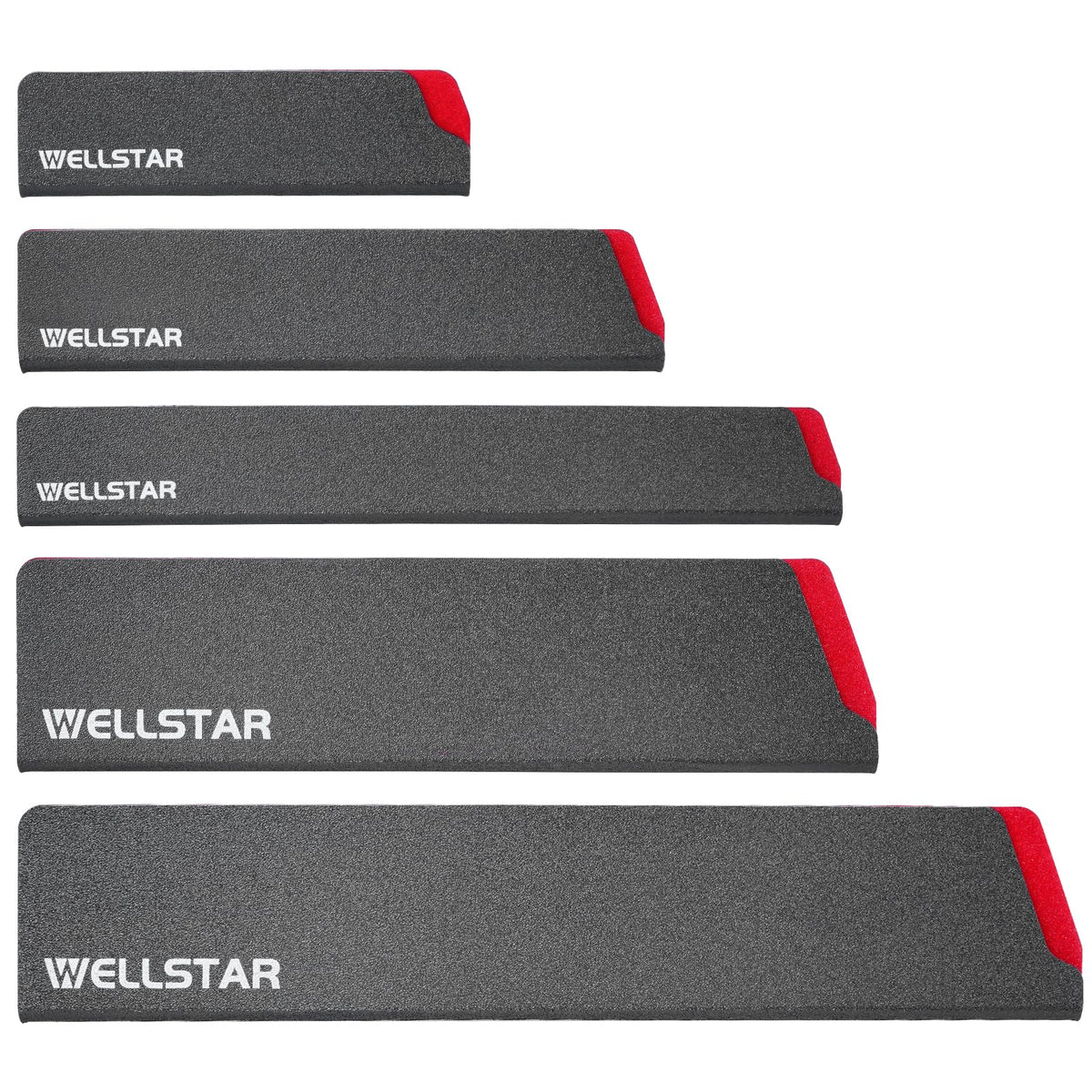 Wellstar knife edge guards five-piece pack for safe storage in the kitchen.