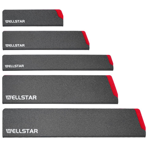 Wellstar knife edge guards five-piece pack for safe storage in the kitchen.