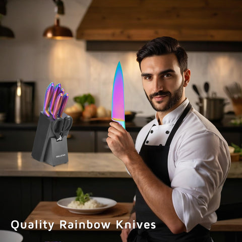Wellstar Rainbow kitchen shears for versatile cutting tasks in the kitchen.