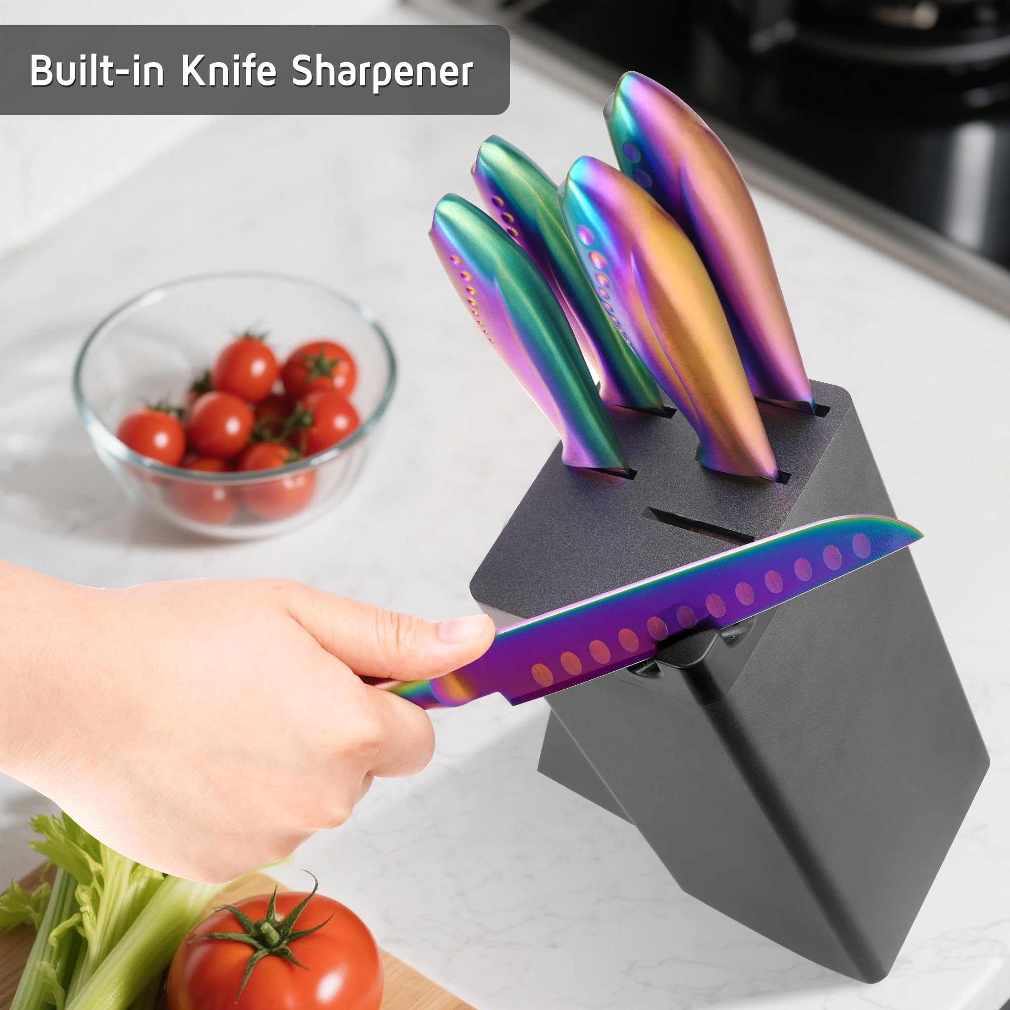 Wellstar Rainbow utility knife versatile for everyday prep tasks.