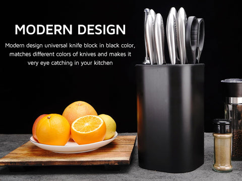 Wellstar universal knife block interior slots keep blades separated to avoid scratches.
