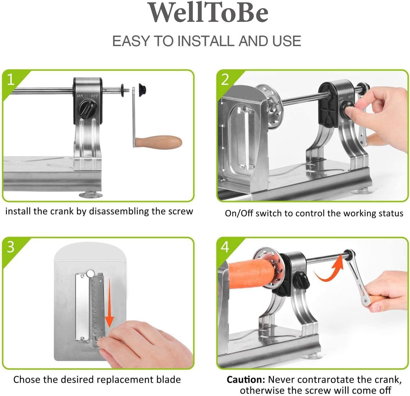 WellToBe thick blade for veggie ribbons and slices