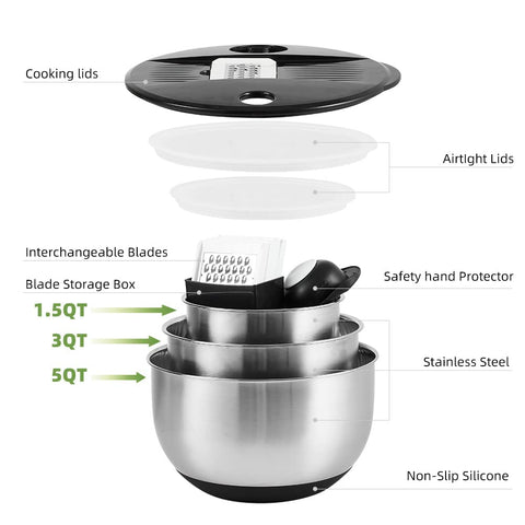 Weltonhm airtight lids keep ingredients fresh for fridge storage.