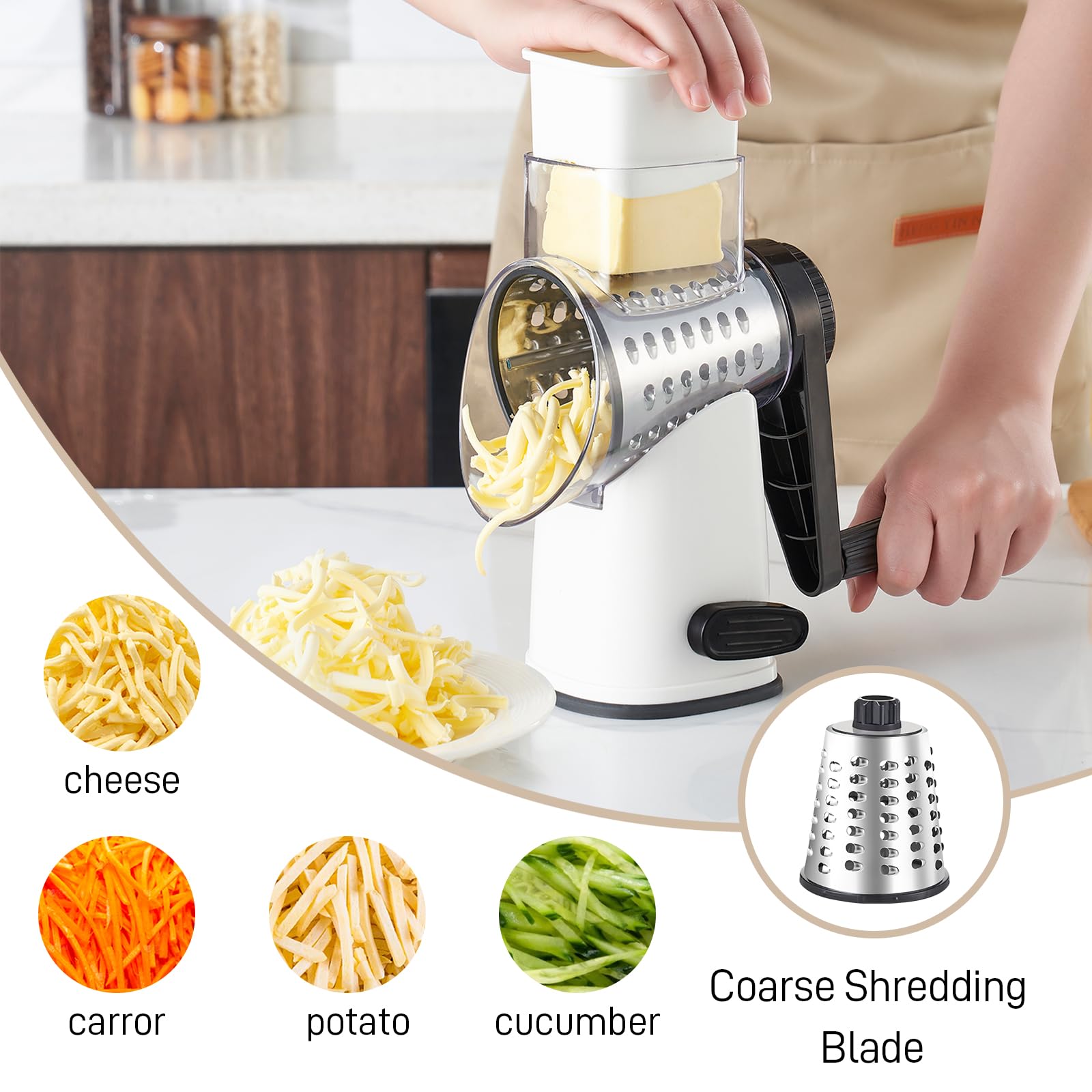 Weltonhm BPA-free ABS body complements durable four-blade performance.