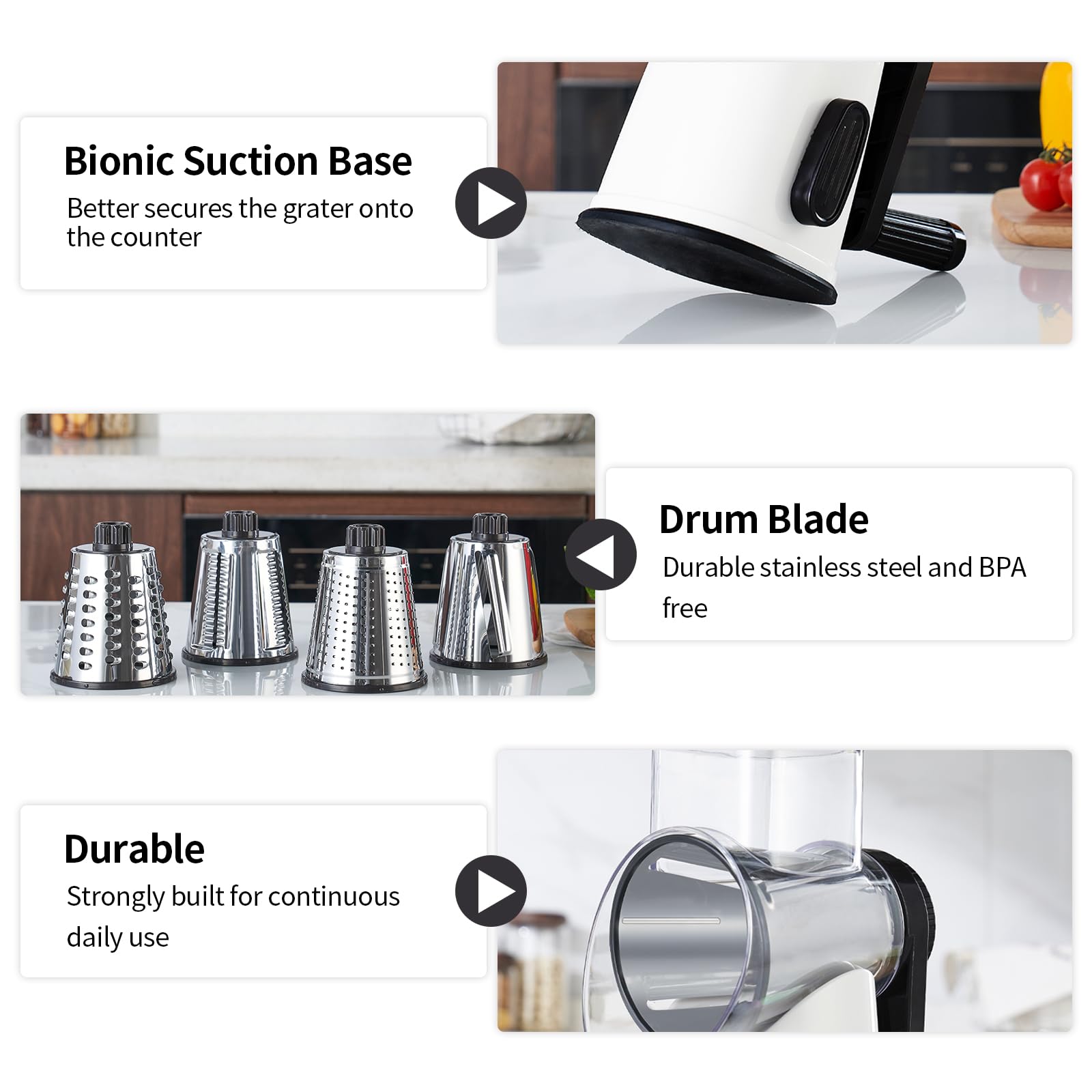 Weltonhm detachable parts simplify cleaning after use.