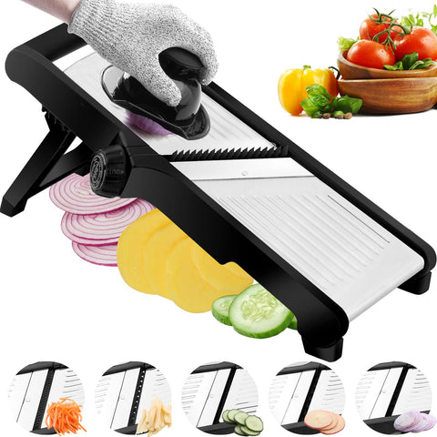 Weltonhm mandoline slicer base shows sturdy construction for precise, stable cuts.