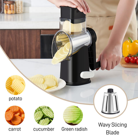 Weltonhm waffle slicer feature creates even cheese slices.