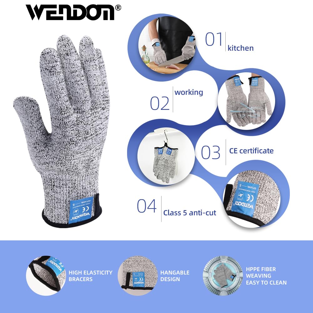 WENDOM cut-resistant gloves protect hands during tough shell work