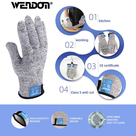 WENDOM cut-resistant gloves protect hands during tough shell work