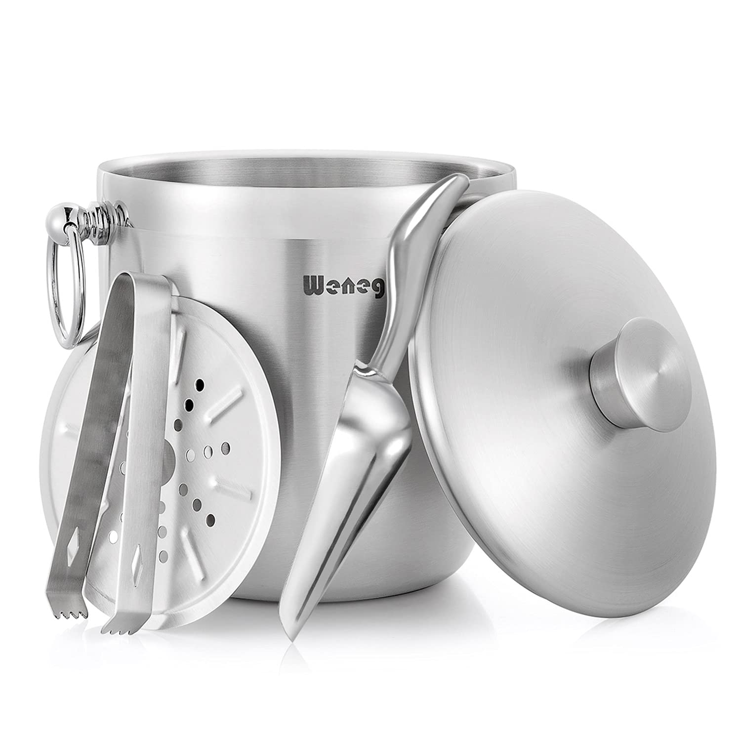 WENEGG ice bucket with lid, showcasing secure sealing for spill-free entertaining.