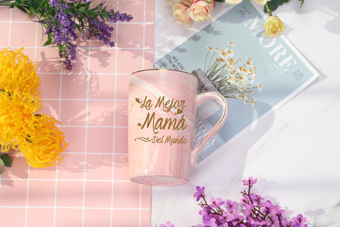 WENSSY handmade mug with unique marble pattern design
