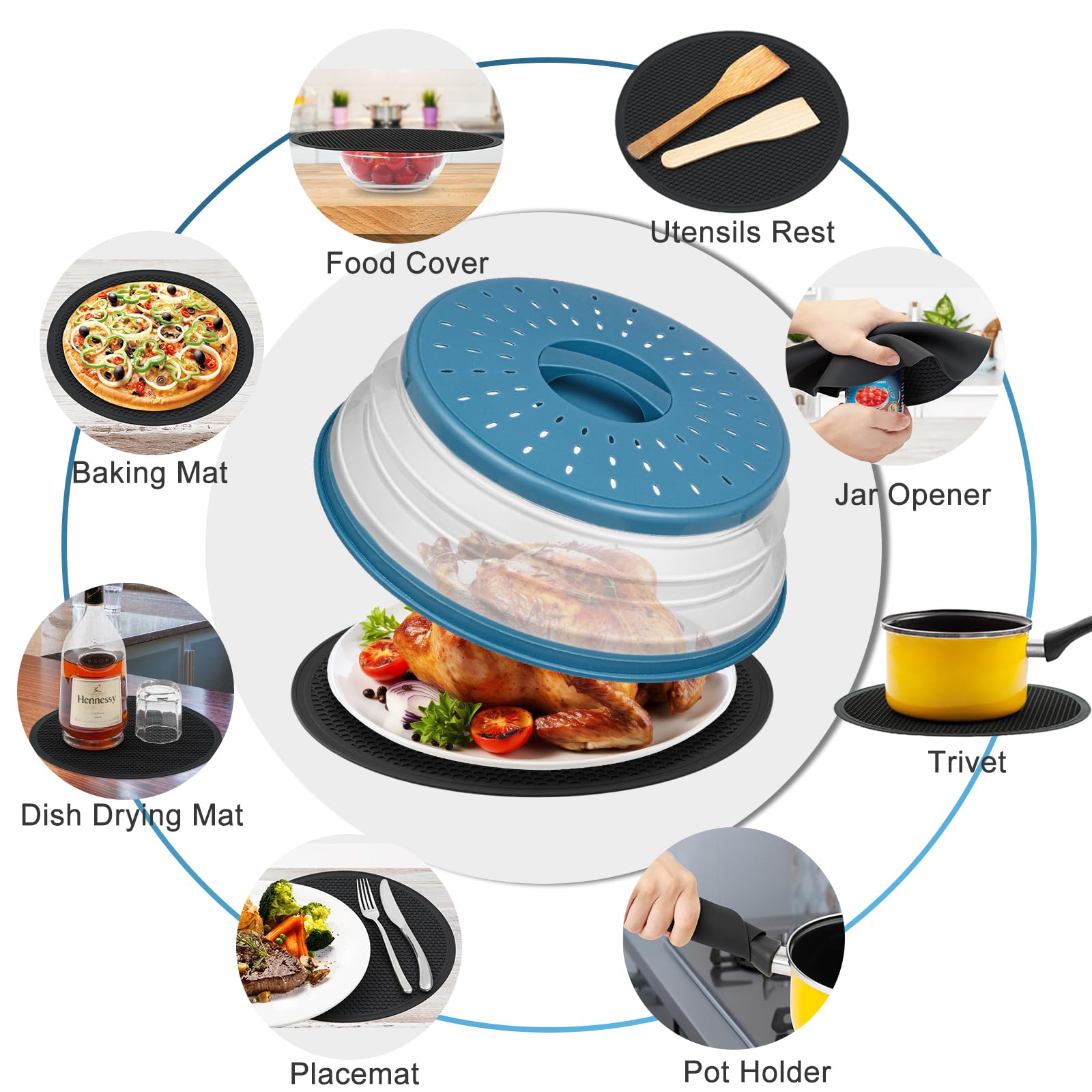 WENWELL BPA-free silicone and plastic combo for safe kitchen use.