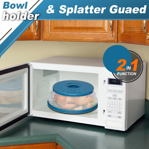 WENWELL foldable microwave cover with hollow handle for easy grip.