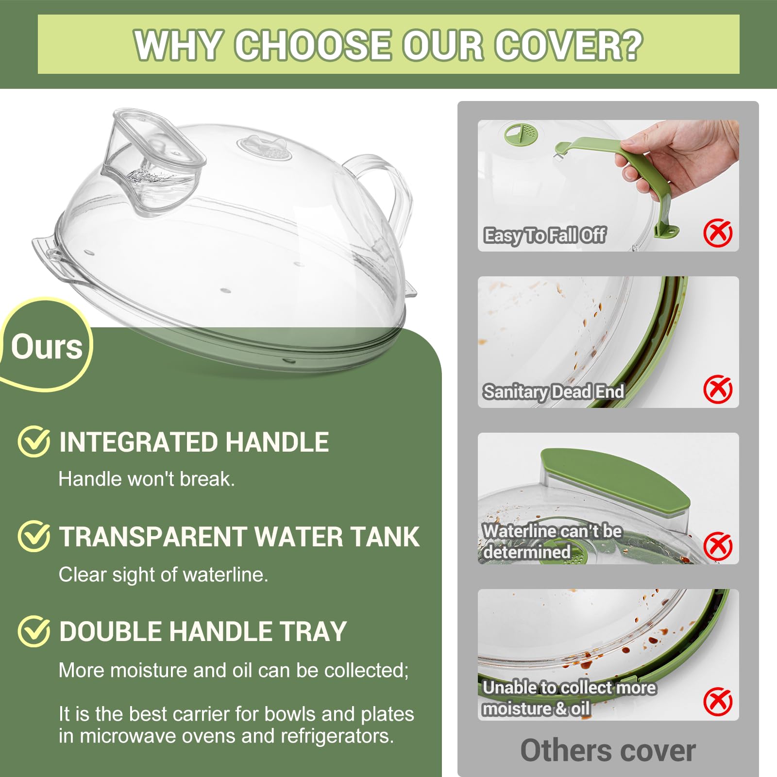 WENWELL integrated handle enables safe, easy lifting without burns.