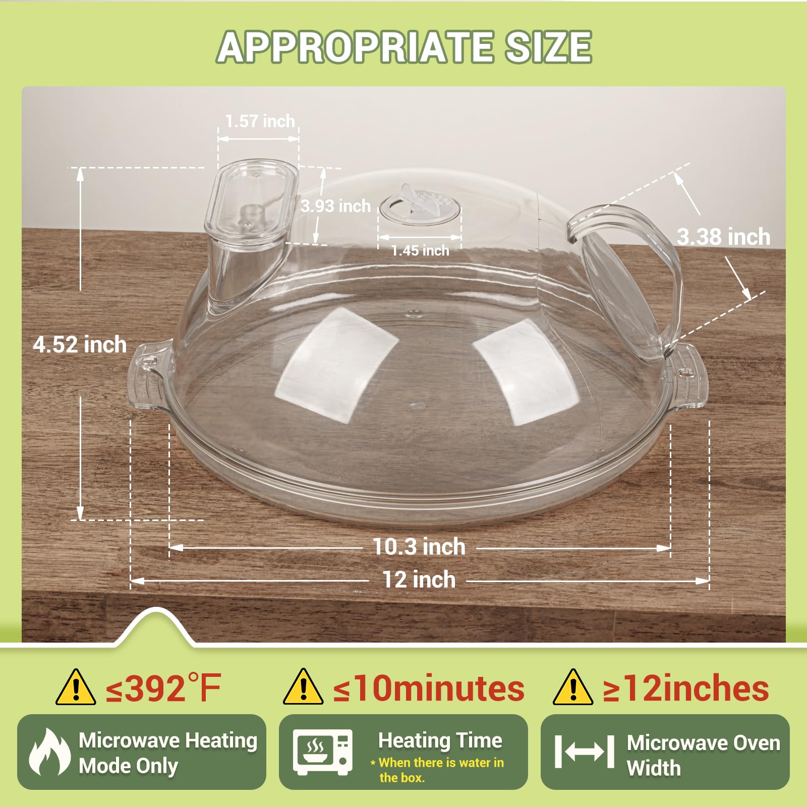 WENWELL splatter guard protects countertops during microwaving meals.
