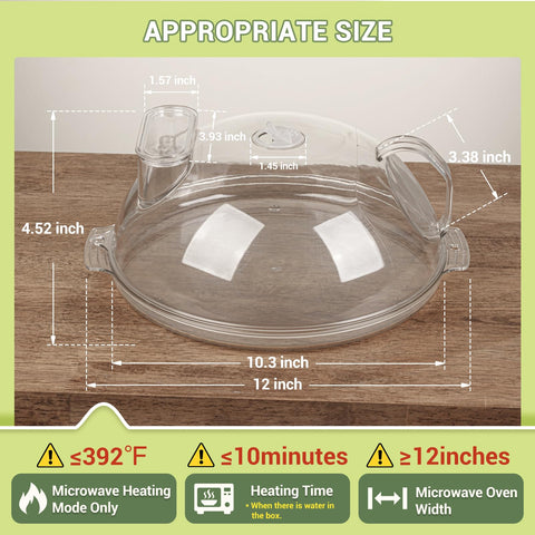 WENWELL splatter guard protects countertops during microwaving meals.