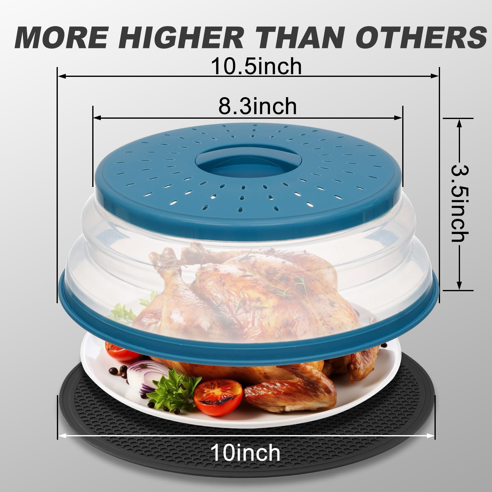 WENWELL silicone mat 10-inch used as hot pad and placemat.