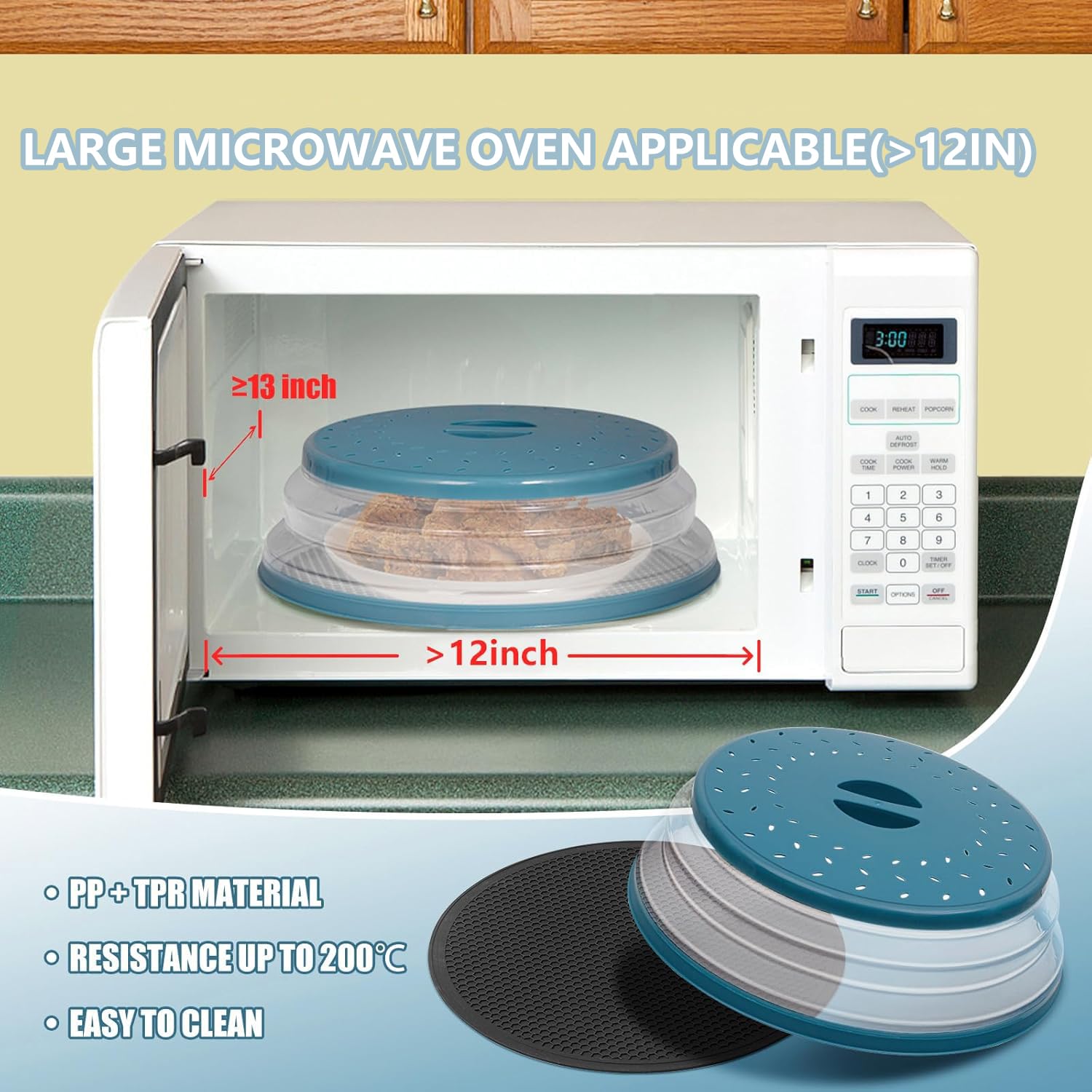 WENWELL 12-inch silicone mat doubles as heat-resistant placemat.