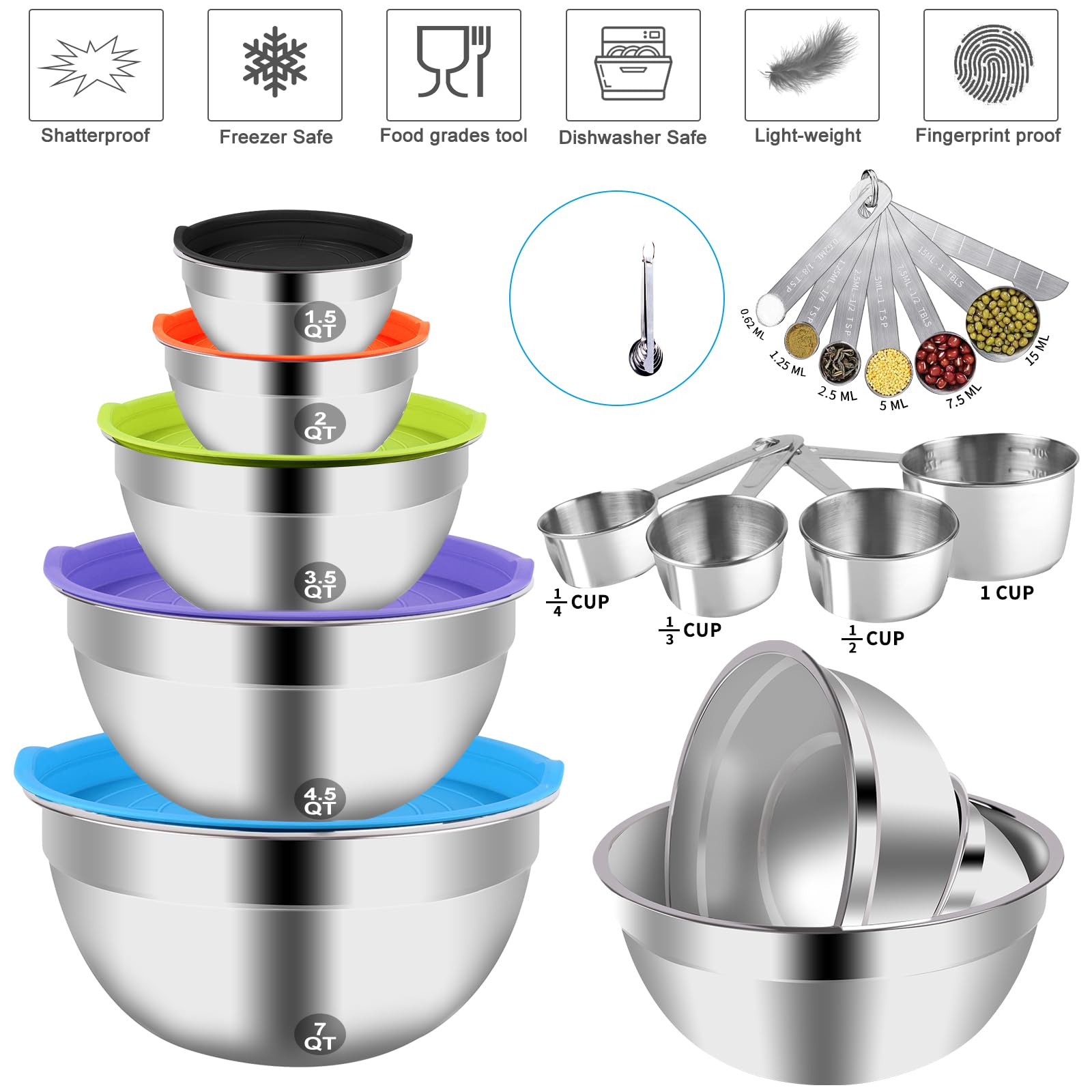 WEPSEN bowls range from 1.5 to 7 quarts for large batches.