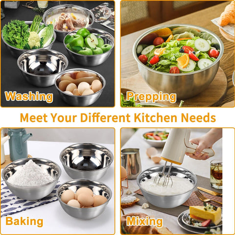 WEPSEN dishwasher-safe bowls stay shiny and stain-resistant.