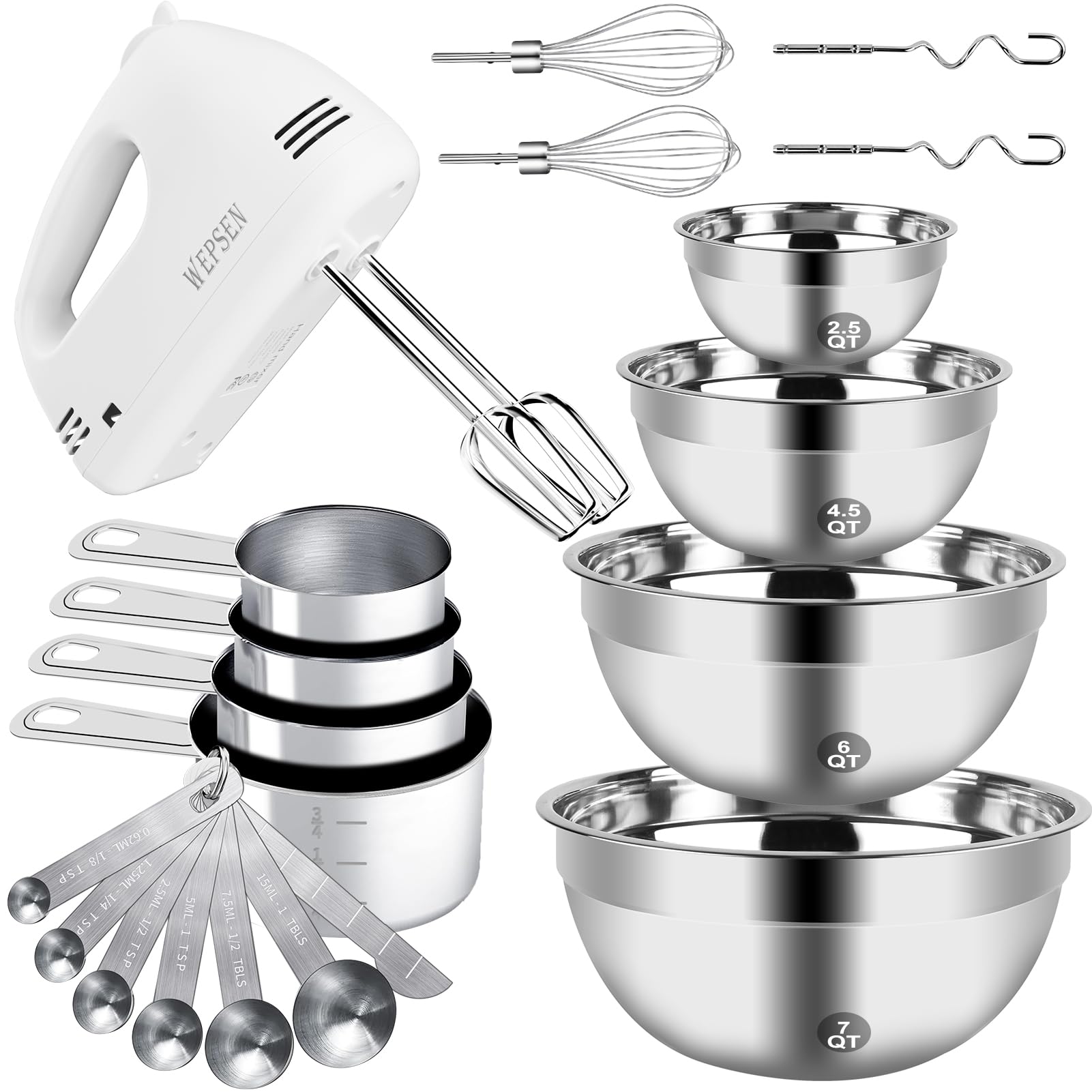 WEPSEN hand mixer attachments for efficient mixing and easy cleanup