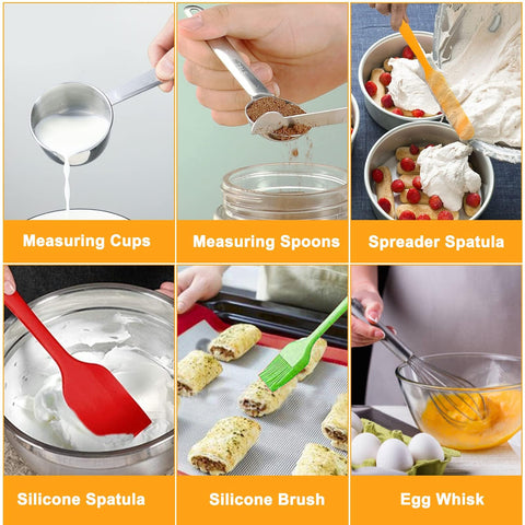 WEPSEN measuring cups and spoons provide precise measurements.