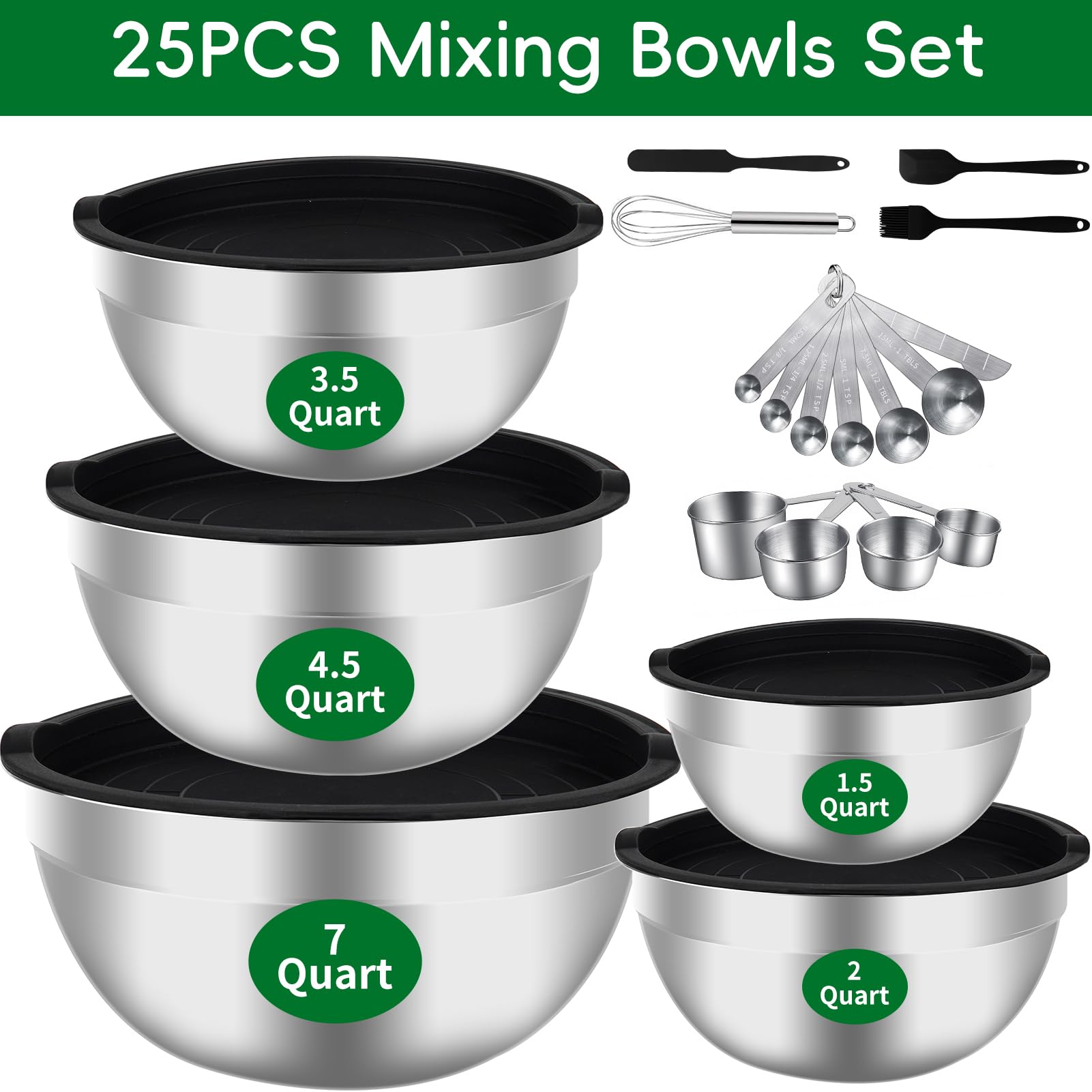 WEPSEN measuring cups spoons set for precise ingredients