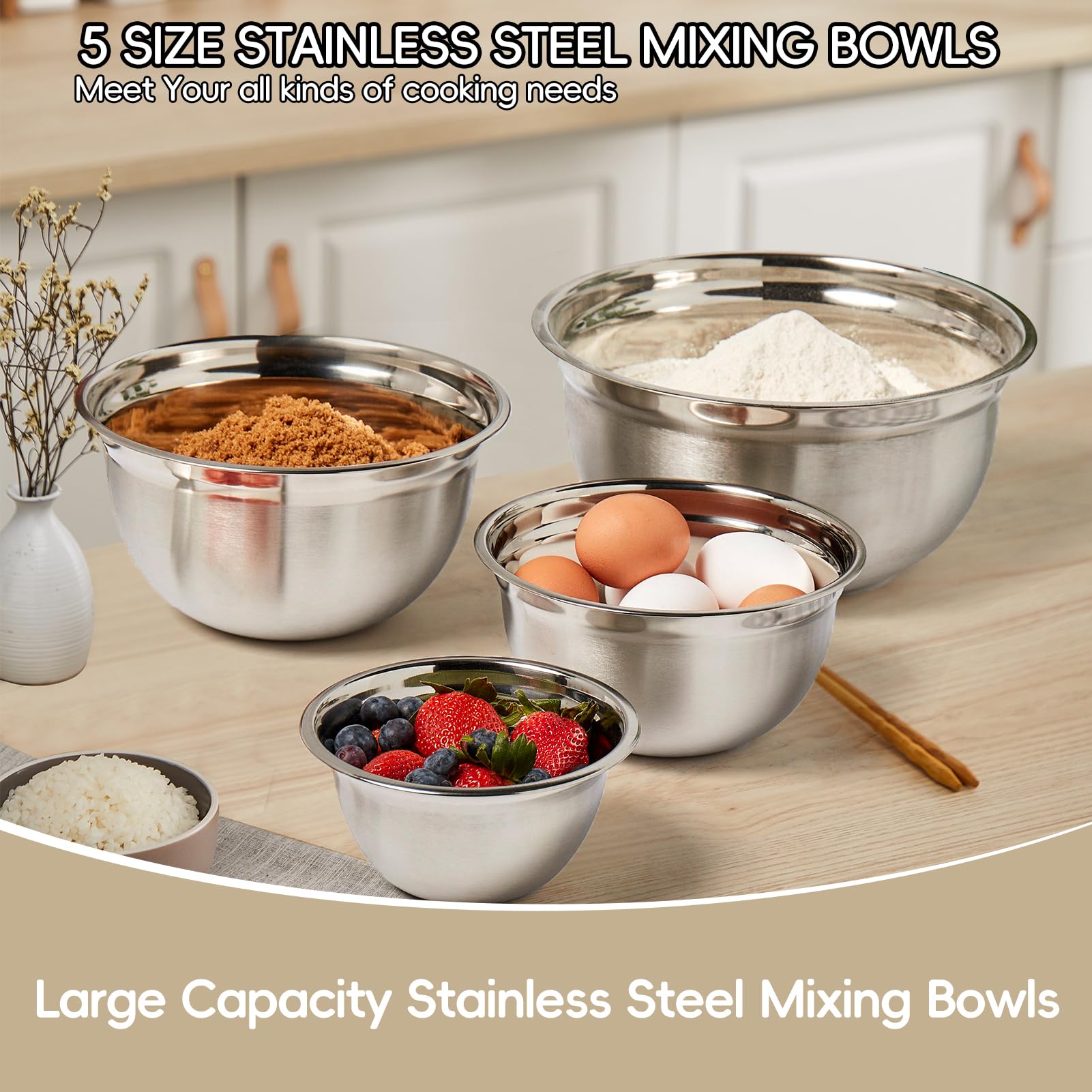 Stainless steel interior with mirror finish for easy cleaning