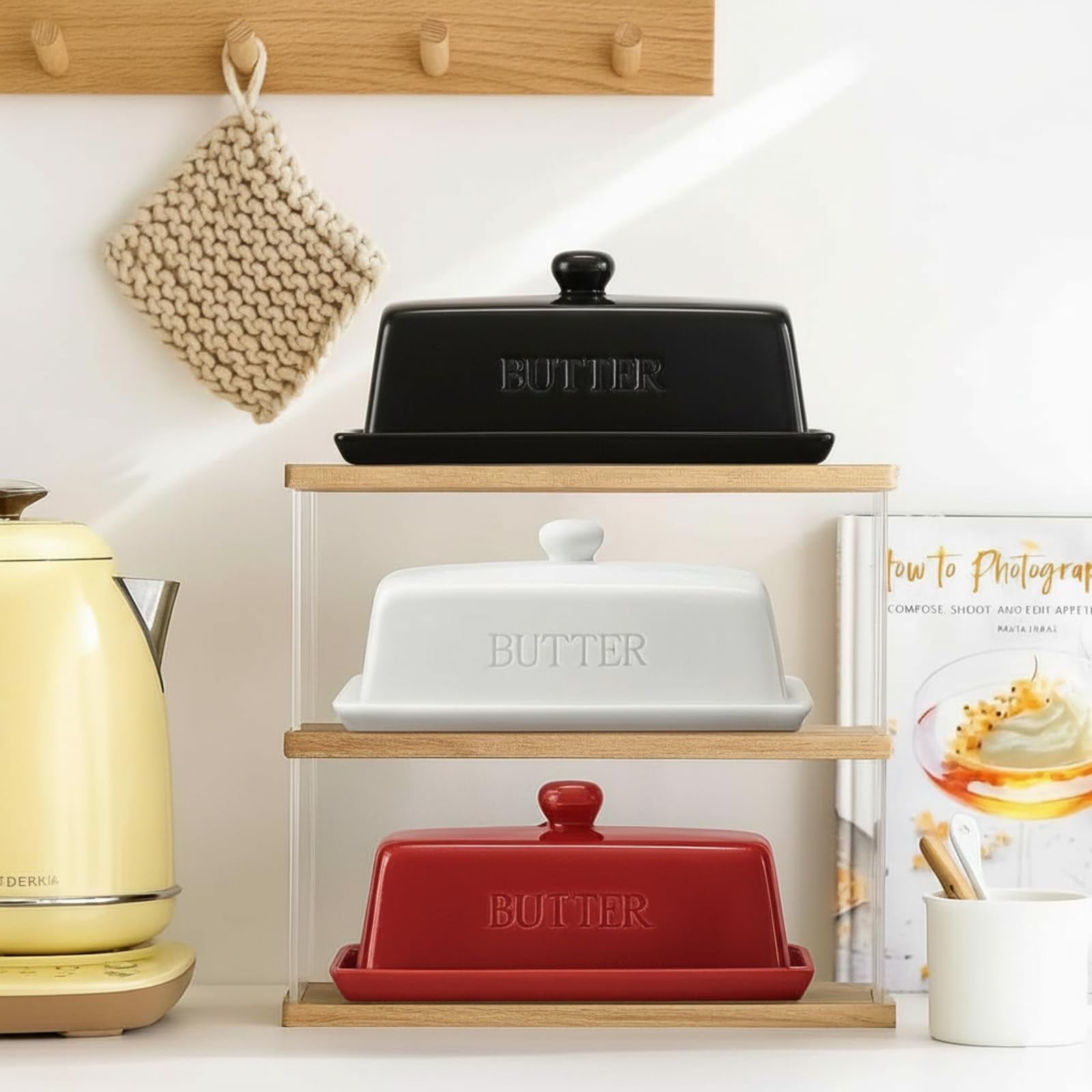 WERTIOO ceramic butter dish is microwave safe and dishwasher safe.