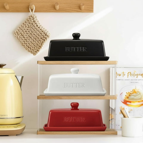 WERTIOO ceramic butter dish is microwave safe and dishwasher safe.
