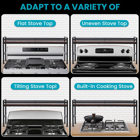 weslinkeji spice rack shelf adjustable feet for balanced setup