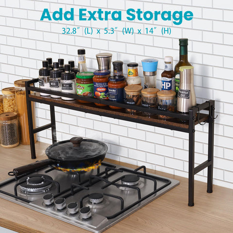 weslinkeji spice rack shelf in sleek black finish
