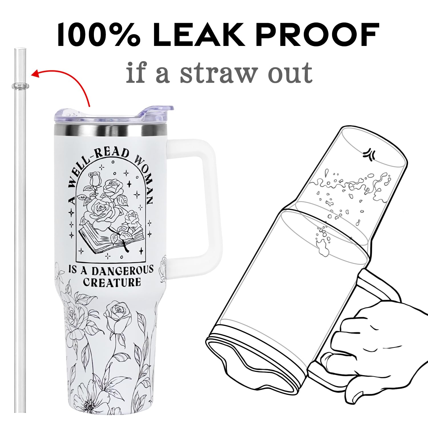 wesncdch leak-proof straw lid prevents spills during travel