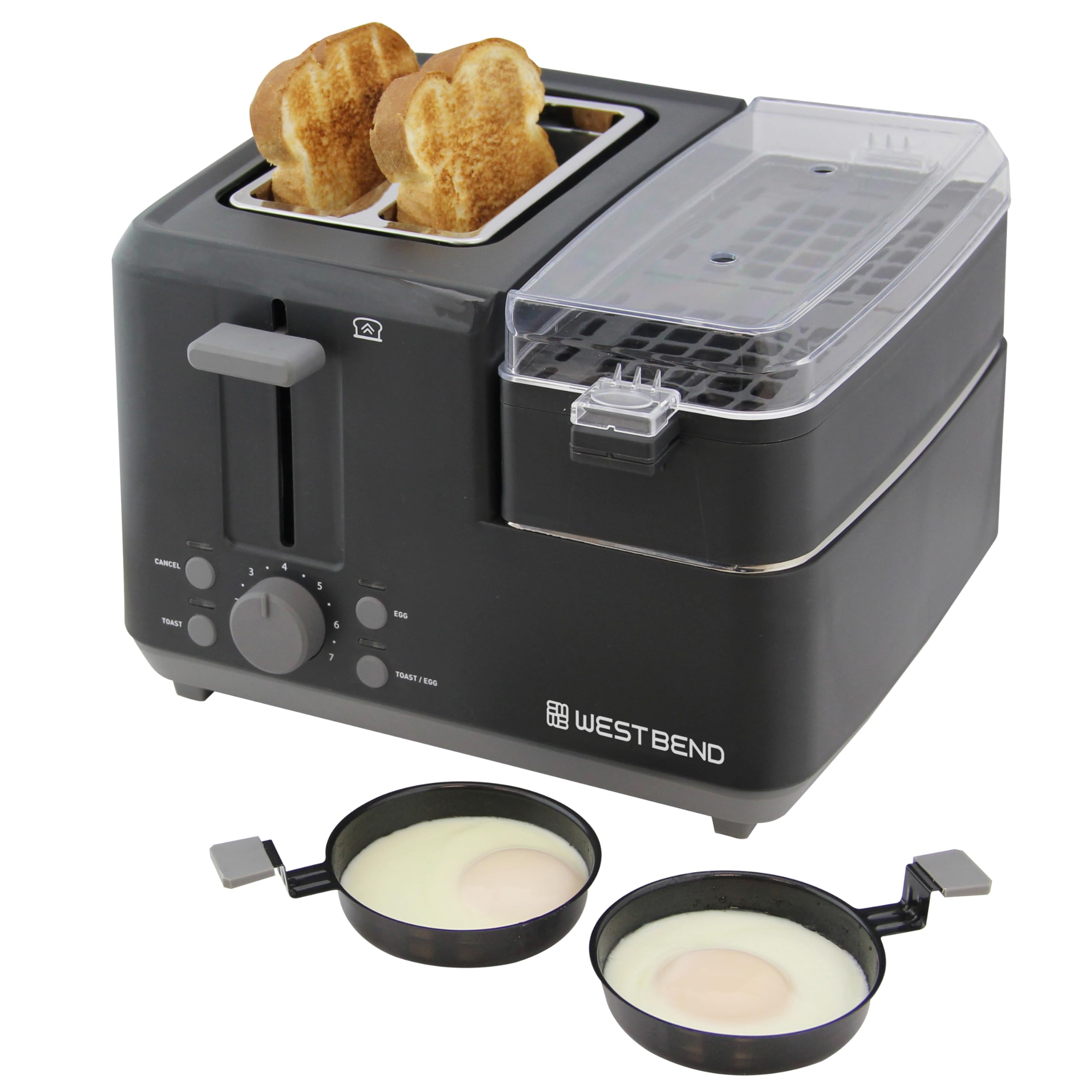 West Bend breakfast station electronic-controls provide easy shade adjustments.