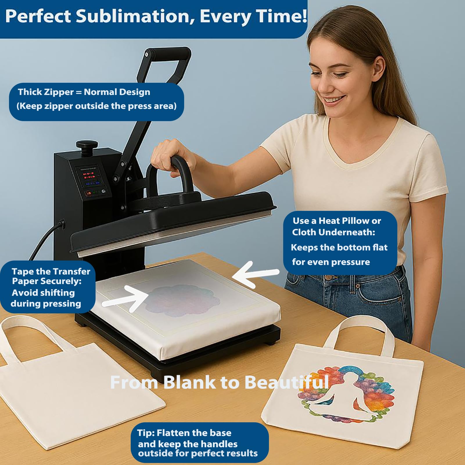 WeStar heavy-duty tote supports up to 50 lbs, suitable for groceries and craft kits.